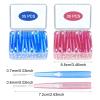 EUPSIIU 70 Pieces Interdental Brush, 0.6mm Interdental Pick Brushes Retractable Floss Head Toothbrush, 0.7mm Portable Tooth Cleaner Toothpicks Dental Floss for Cleaning Gaps Between Teeth (2 Colors) view 2