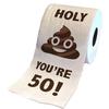 50th Birthday Gifts for Men and Women, Happy Prank Toilet Paper, 50th Birthday Decorations Party Supplies Favors, Funny Gag Gifts Novelty You're 50 Printed Toilet Paper Roll Bathroom Decor Gifts view 1