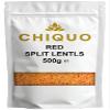 Chiquo Red Split Lentils (Masoor Dal) - 500g | Premium & Protein-Rich | Perfect for Soups, Curries & Stews | Resealable Pack view 1
