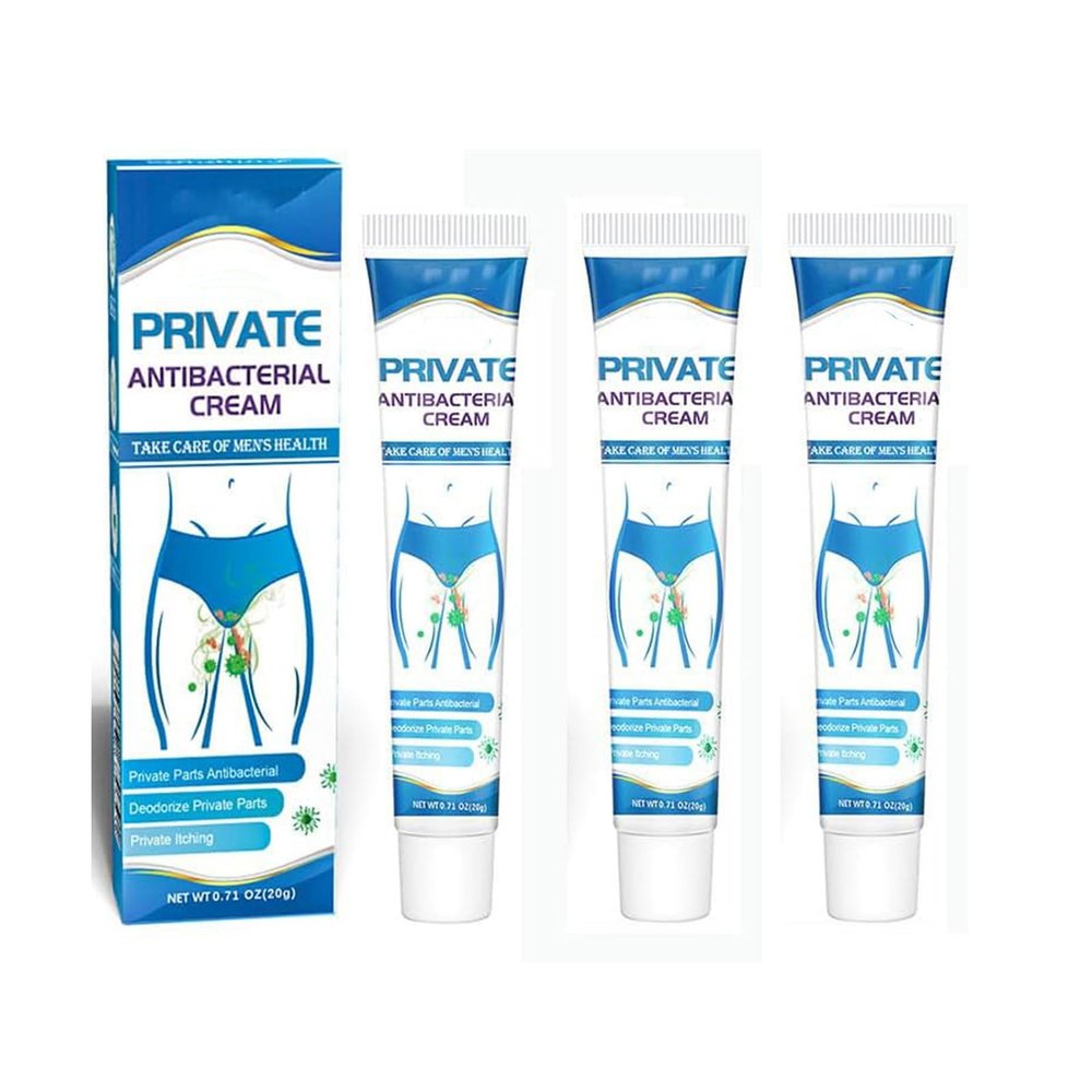 DermXpert Jock Itch Treatment Cream, Private Antibacterial Cream, Anti-Itch Skin Ointment Deep Repair External (3Pcs)