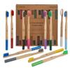 EcoSlurps 12 Bamboo Toothbrushes - Britush Brand - One Year Supply with Each Toothbrush Box Labeled On Internal Boxes - Award Winning Multi Colour Adult Toothbrush Multipack (12 Adult, Multicoloured) view 2