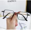 PARWANA Oversized Square Fatigue Relieve Reading Glasses Eyeglasses Anti Blue Light Computer Readers Flat Light Mirror (Color : Black, Size : +150) view 2