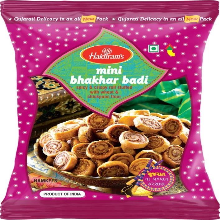 Haldiram's Mini Bhakharwadi | 200g (Pack of 6) | Popular Indian Savouries | Treat for Every Occasions | Bite Sized Snack