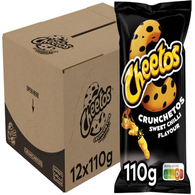 Cheetos Crunchetos Sweet Chilli Chips, Box 12 pieces x 110g