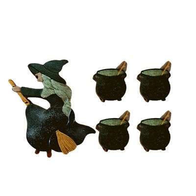 Chocolate Halloween Witch & Cauldron Novelty Gift (White Chocolate)