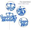 Gidobo 45th Wedding Anniversary Cake Toppers with Heart Cupcake Toppers, Glittery Sapphire Weddding Anniversary Heart Cake Decoration for Celebration Party Supplies view 3