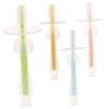 minkissy 8pcs Silicone Toothbrushes for Toddlers Suction Base Oral Cleaning Tool Boy Girl Toothbrushes for Brushing Teeth for Boys and Girls view 2