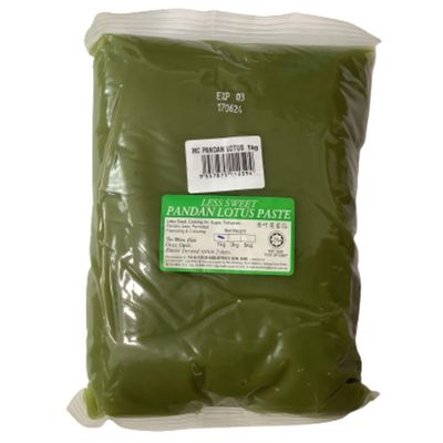 Ready to Eat Ready to be Used Reduced Sugar Pandan Lotus Bean Paste for Mooncakes Dolly Cakes Baos Buns Pastries Tarts Mochis Rice Cakes Angku, 1 kg Each, Halal, Expiry: 9th Jul 2026