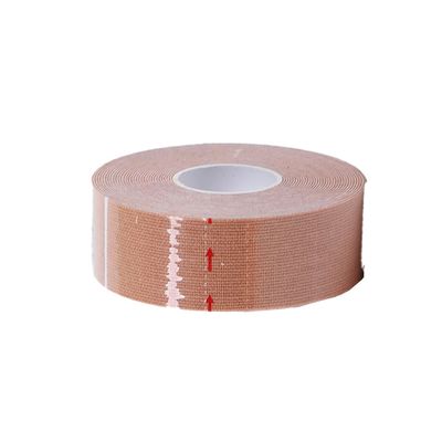 Cotton Face Stickers Face Lift Comfortable Face Tape with Grid Backing Paper for Oxygen Tube, Suitable for Face Palm Wrist Head Waist Elbow Shoulder Knee Ankle 1in X 16.4ft Skin Color 1 Roll