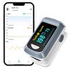 Pulse Oximeter HealthTree Oxygen Monitor Fingertip, Bluetooth Pulse Ox with Free APP, O2 Pulse Oximeter Finger and Heart Rate Monitor, 2 X AAA Batteries, Lanyard view 1