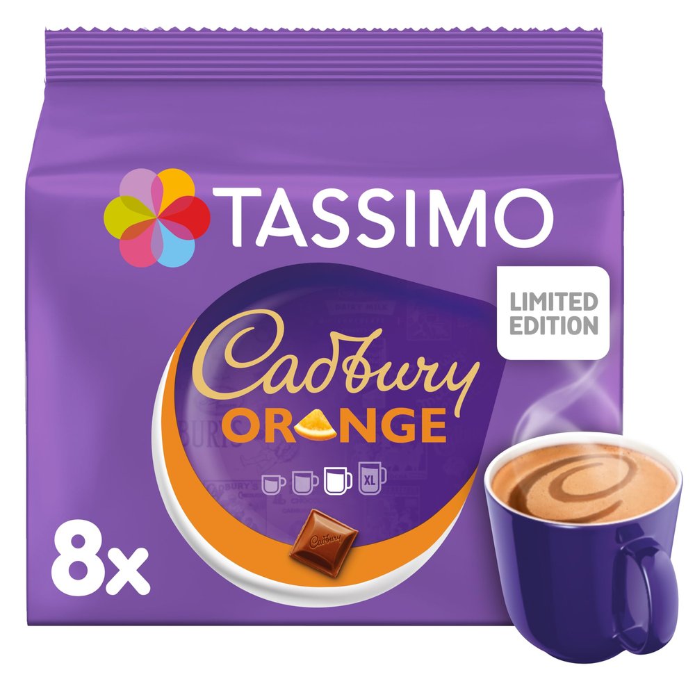 Tassimo Cadbury Orange Hot Chocolate Pods x8