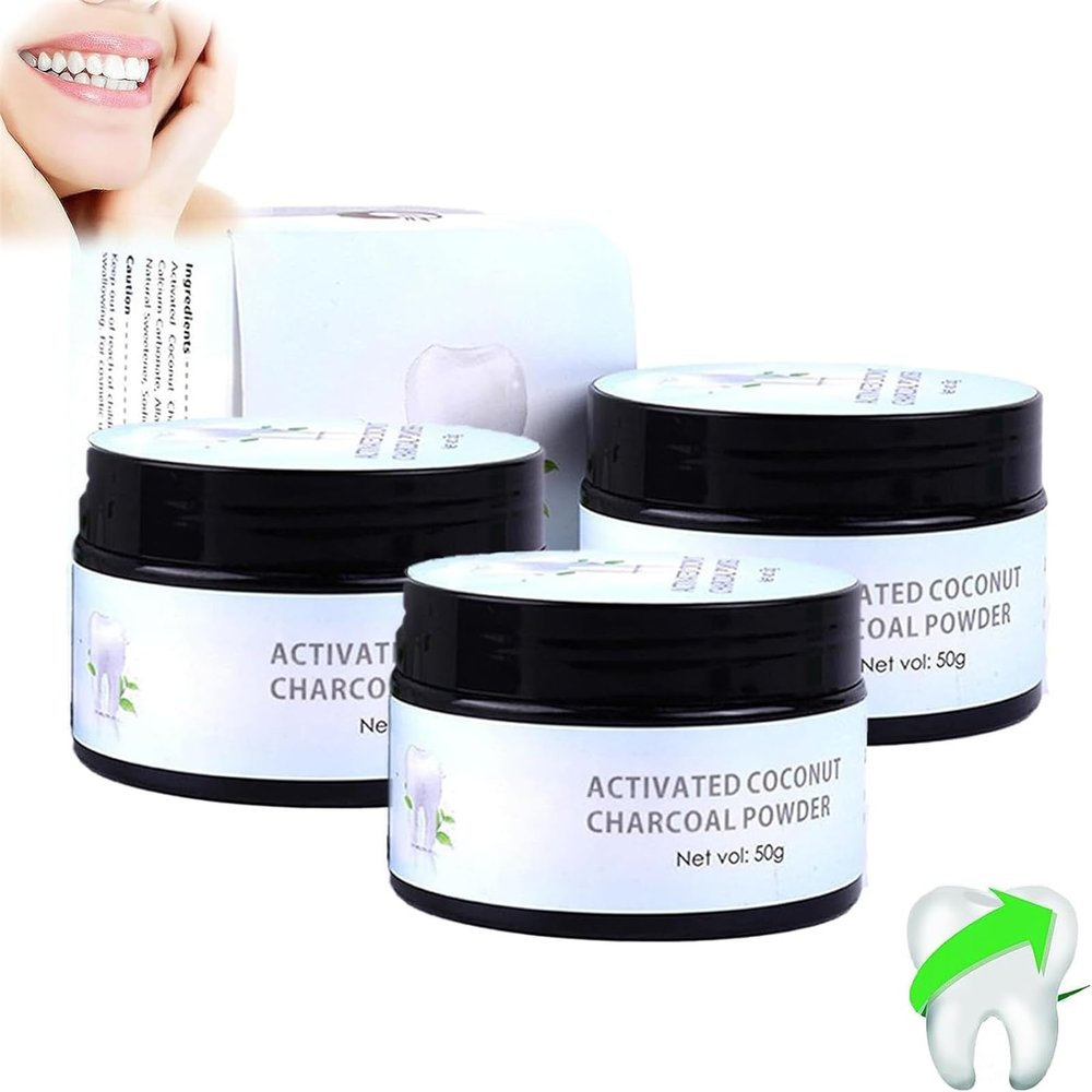 2024 New Tooth Whitening Powder Activated Coconut Teeth Whitening Powder Baking Soda Carbon Tooth Powder Tooth Whitening Effective Remover Stains from Coffee