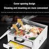 2 Grid Rice Roll Machine Vermicelli Roll Noodle Rolls Machine 2- Layer Steamed Vermicelli Roll Steamer Chinese Cuisine Recipes Cookware for Outdoor Indoor Silve view 4