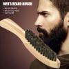 Beard Brush for Men, Portable Oil Head Beard Comb with Wooden Handle, Beard Styling Brush, Beard Care Brush for Beard, Soft and Detangling view 2