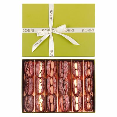 Dorri - Filled Medjool Dates with Chocolates 550g | Premium Medjool Dates - Chocolates with Nuts - Medjool Dates Gift Box