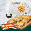 Filosophy Filo Vegan Pie, Traditional Greek Origin Frozen, 10 Flavours Available, Freshest Ingredients Ready to Bake and Eat (Greek FETA Pie 550g, 2 Pack) view 2