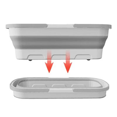 BUNIQ Bucket With Handle And Wheels, Large Capacity Folding Bucket, Portable Rectangular Mop Bucket, Foldable Water Bucket, 3.17 Gallon Wash Bucket For Cleaning Mop
