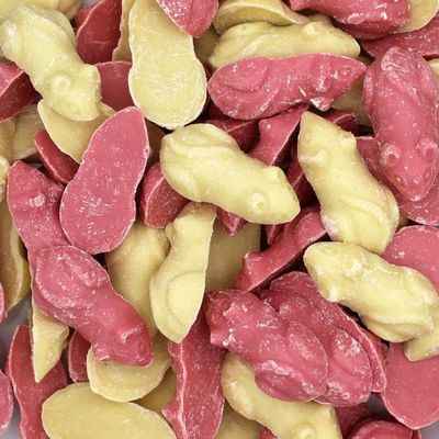 Pink & White Mice 1kg Sweet Pouch