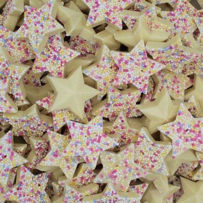 White Chocolate Snowie Stars 1kg Sweet Pouch