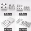 Rainorning 4/9/12/16/25 Holes 6/8/10/12mm Household Manual Pill Tablet Molding Mould, Aluminum Alloy Medicine Powder Tablet Press Making Tool (10mm, 25 Holes) view 4
