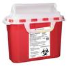 Dealmed Sharps Container, 5.4 Quart Rotor Lid, Made in The USA, Red (Pack of 1) view 1