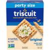 Triscuit Original Whole Grain Wheat Crackers, Vegan Crackers, Party Size, 17 oz view 1