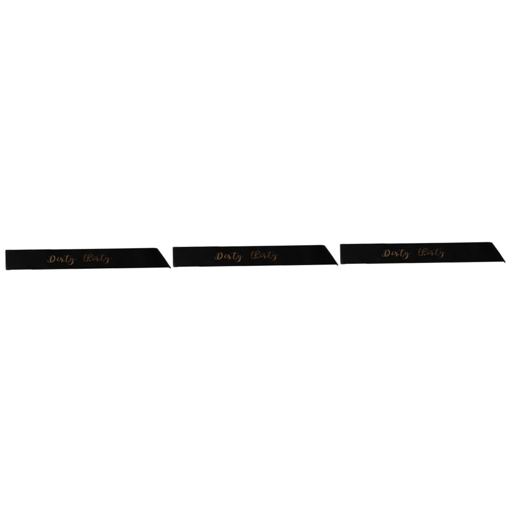 Abaodam 3pcs Birthday Party Etiquette Belt Black Single Layer Shoulder Strap for Party Accessories