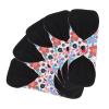 5Pcs Reusable Sanitary Pads, Washable Black Cloth Menstrual Pads Menstrual Towel Sanitary Napkins, Reusable Menstrual Pads Breathable Highly Absorbent Cotton (S) view 1