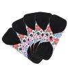5Pcs Reusable Sanitary Pads, Washable Black Cloth Menstrual Pads Menstrual Towel Sanitary Napkins, Reusable Menstrual Pads Breathable Highly Absorbent Cotton (S) view 2