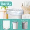4 Gallon Trash Bags, 110 Count Small Trash Bags Bathroom, White Small Trash Bag for Office Bedroom Bathroom Car, Small Garbage Bags Point-Break Design, YUFDA Unscented Trash Bags view 2