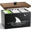Tampon Holder for Bathroom,Black Feminine Product Organizer,Girl Stuff Box for Bathroom,Pad and Tampon Organizer for Bathroom,Pad Holder for Bathroom,Shark Week Bathroom Organizer,Bathroom Accessories view 1