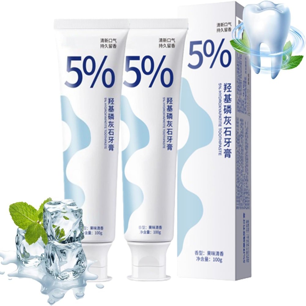 Bisindole Repair Toothpaste, Protect Gums and Repair Damaged Teeth, Toothpaste Brightening & Stain Removing, Fresh Breath, 100g (2pcs)