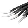 Lisher 3 PCS Ceramic Tweezers with Black Handle Corrosion-Resistant Insulation Maintenance and Clamping Tools High Temperature Resistant Wear Resistant and Welding Resistant view 2