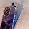 Case For iPhone 14 13 12 11 Pro Max Mini 14 Plus Purple Gradient Silicone Luxury Fashion Glitter Clear Soft Cover,AM,For iPhone 11 view 3