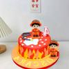 Ercadio 1 Pack 3D Resin Fireman Cake Toppers 3D Fireman Department Cake Picks for Fire Theme Baby Shower Birthday Party Cake Decoration Supplies view 4