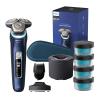 Philips Shaver Series 9000 - Wet and Dry Electric Shaver for Men in Blue with Lift & Cut, SkinIQ Technology, Pop-up Trimmer, Cleaning Pod, Beard Styler, Charging Stand, Travel case (Model S9980/74) view 1