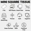 10,000 Sheets - Soft Serviette Napkins, 1Ply Mini Square Tissue, White Cocktail Napkins, 10  10cm Disposable White Papers, Ideal for Weddings Home Office Catering (Pack of 100) view 4
