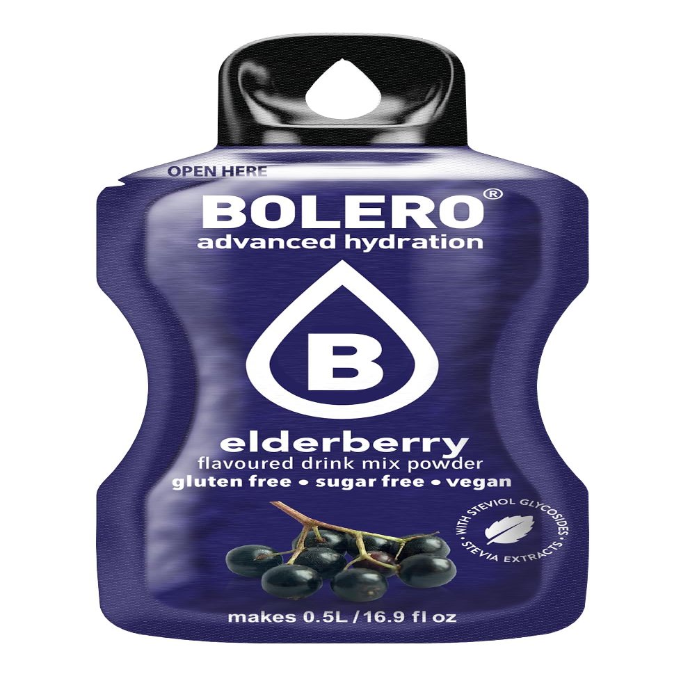 Bolero Drink Sticks White Grape, 12 Sticks to Mix with 500ml of Water (elderberry, 3g)