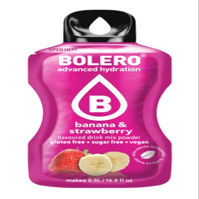 Bolero Drink Sticks White Grape, 12 Sticks to Mix with 500ml of Water (banana & strawberry, 3g)