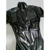 Sexy Black Latex Fetish Full Body Catsuit Hood Corset 3D Fake Silicone Breast Pocket E CupShoes not Included view 3
