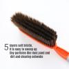 1 Pack 15" Hand Broom Brush,Soft Bristle Cleaning Brush,Counter Brush, Crumb Debris Sweeping Brush,Dusting Brush,Comfort for Car Bed Couch Desk Sofa Furniture Clothes,Small Particles Hair Remover view 3