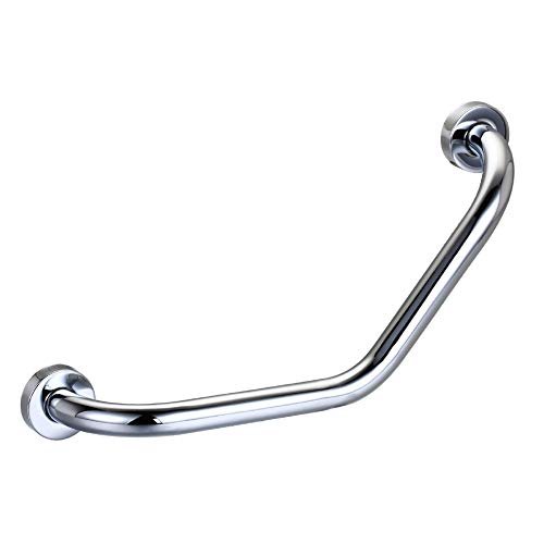 Bathroom Grab Rails Stainless Steel Chrome Plated 25mm Diameter Bathroom Handrail Safety Handrail (Size : V-shaped without soap net)