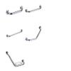 Bathroom Grab Rails Stainless Steel Chrome Plated 25mm Diameter Bathroom Handrail Safety Handrail (Size : V-shaped without soap net) view 2
