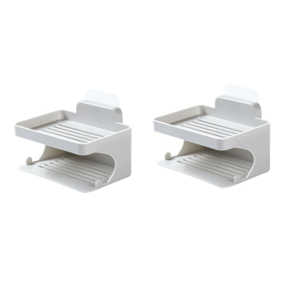 2 Pcs Soap Case Backpack Insert Soap Storage Case Detachable Pan Handle Soap Rack Small Trifle Dish Glass Silver Pacifier Clips Soap Holder Soap Container Storage Box No Trace