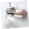 2 Pcs Soap Case Backpack Insert Soap Storage Case Detachable Pan Handle Soap Rack Small Trifle Dish Glass Silver Pacifier Clips Soap Holder Soap Container Storage Box No Trace view 2