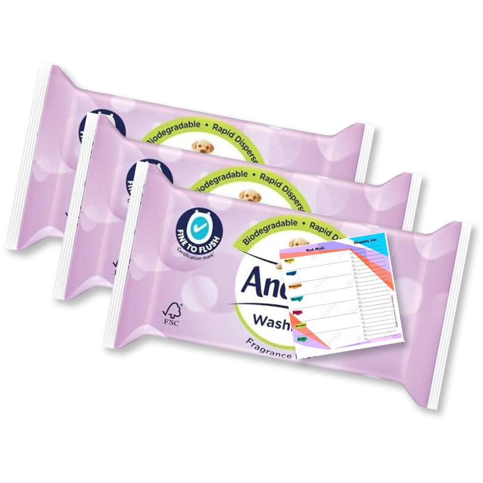 Wipe Flushable Fragrance Free Washlets | Wet Wipes Unscented | Fine to Flush Toilet Tissue | Rapid Disperse | 30 Wipes per Pack, Pack of 3 (90)