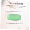 Alipis 3pcs Stainless Soap Dish Single Layer Soap Box for Bathroom Tray Holder Drainage for White Grey Bathroom Storage view 4