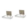 Cabilock 2pcs Wall Mounted Soap Holder Stainless Steel Soap Shelf Stainless Steel Soap Basket Soap Tray Sucker No Trace Stickers view 1