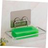 Cabilock 2pcs Wall Mounted Soap Holder Stainless Steel Soap Shelf Stainless Steel Soap Basket Soap Tray Sucker No Trace Stickers view 2