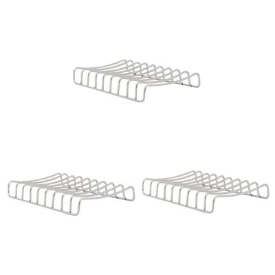 3 Pcs Storage shower soap dish storage rack sink soap dispenser non soap holder Dryer Metal bar counter drying rack soap holder decorate tray Drainage steel wire